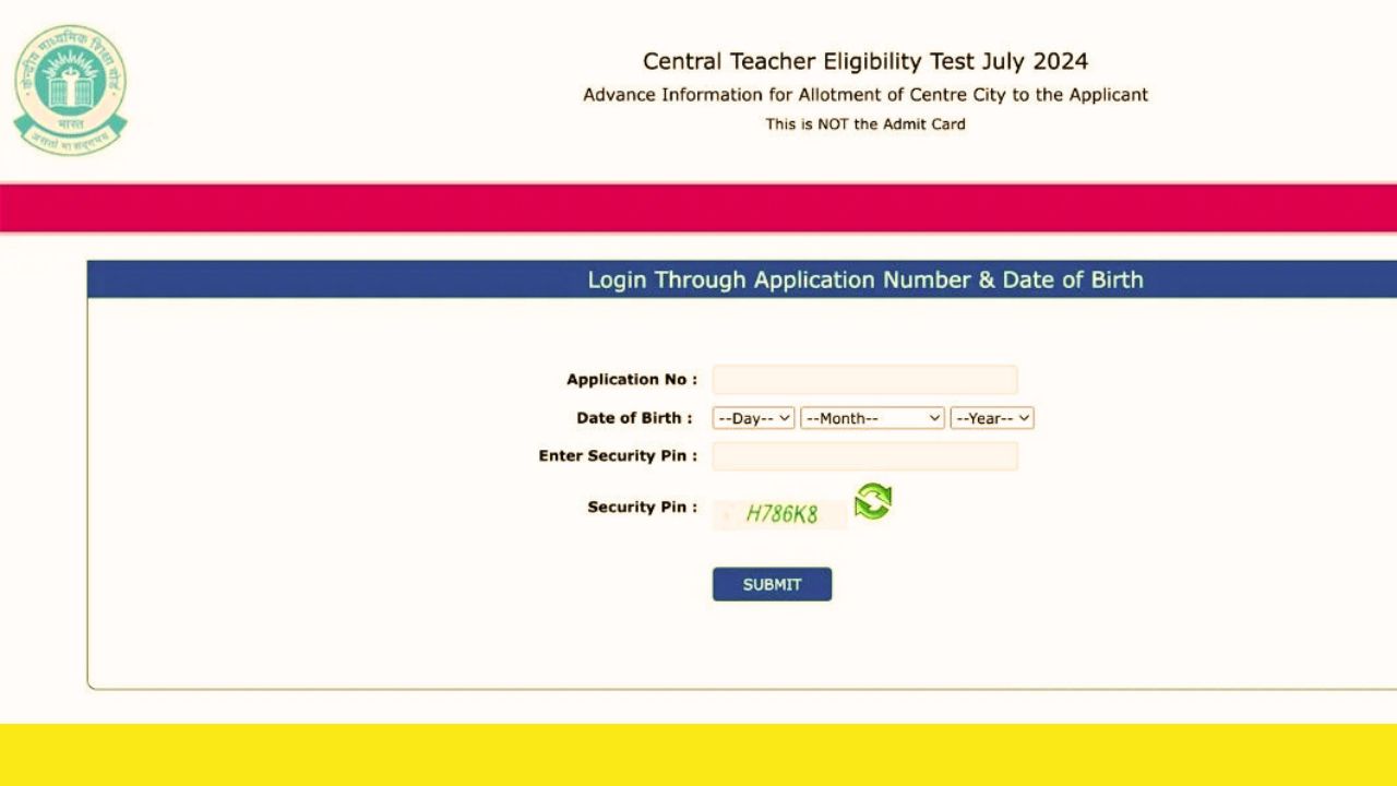CTET Admit Card 2024